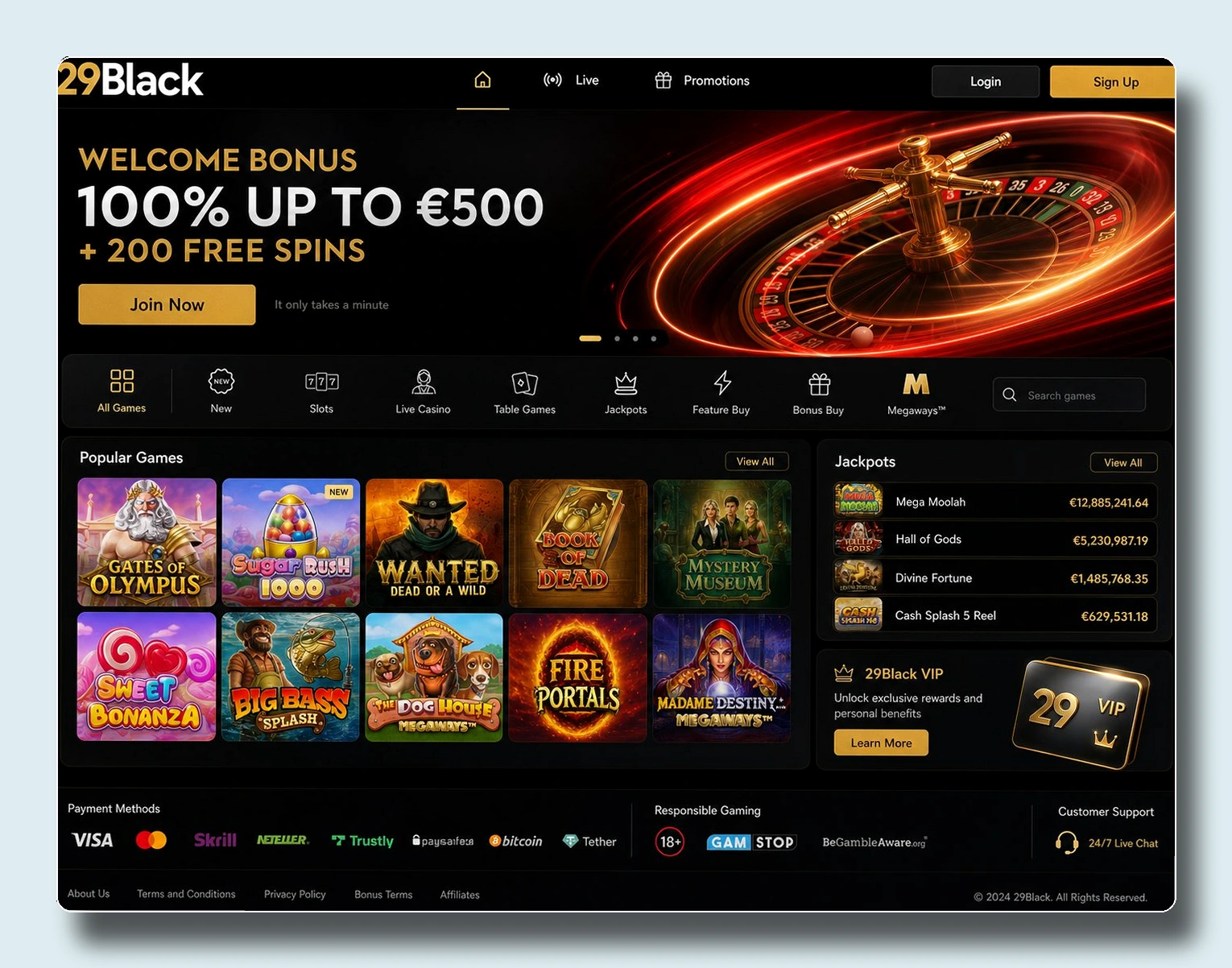 29Black — διεθνείς bookmakers διαθέσιμοι για παίκτες από την ελλάδα